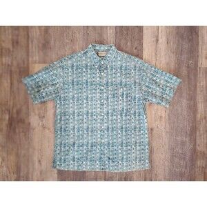 Vintage San Mateo Island Mens 100%  Cotton Shirt LG
